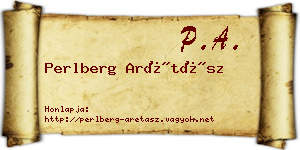 Perlberg Arétász névjegykártya